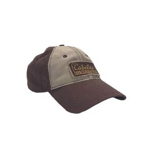 Cabella's Outdoors Brown Mesh Strapback Patch‎ Adjustable Snapback Hat Cap Adult